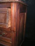 Antique chest of three drawers, marble top, original fixtures 31 x 40 x 18 1/2