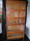 Antique Macy bookcase, 912, finish 8, Tiger Oak. 34 1/4 W x 11 1/2 D x approximatly 68" H