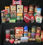 Collectors tins, qty of 54, cookies, candies and nuts