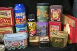 Collectors tins, qty of 54, cookies, candies and nuts