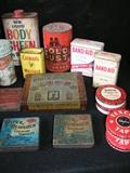 Antique and vintage tins, 46 qty