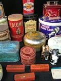Antique and vintage tins, 46 qty