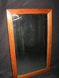 Antique oak mirror 31 3/8 H x 19 1/2 W x 3/4"D