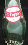 Vintage Dr. Pepper glass bottle 12 fl. oz., 10. 2. 4.