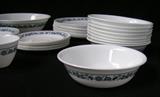 Vintage Corelle Livingware by Doring. Includes bowles, plates, platter, soup cup, bb plates, etc.