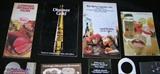 Vintage cook books, guide for meals and recipes using liquors
