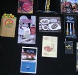 Vintage cook books, guide for meals and recipes using liquors