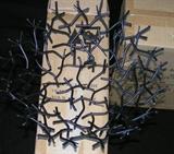 Set of two metal twig bowls