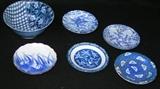Takahashi plates and one bowl, made in Japan