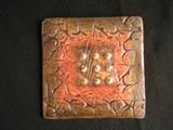 Hand made painted clay tile, by Russell Wrankle, Toquerville, Utah