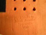 Hand made painted clay tile, by Russell Wrankle, Toquerville, Utah