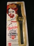 Vintage Ronald McDonald watch and wastebsket