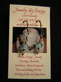 Handmade vintage jewelry, necklace and earings