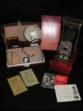 Polaroid model 95 with flash #201, Polaroid speedexposure meter by GE, manual, case, box and more