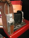 Polaroid model 95 with flash #201, Polaroid speedexposure meter by GE, manual, case, box and more