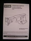 Ryobi 18v Cordless Reciprocating Saw P510
