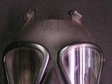 Helicopter flak jacket, USN gas mask, flight helmet, goggles and cover, pictures and news paper info