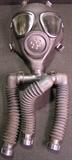 Helicopter flak jacket, USN gas mask, flight helmet, goggles and cover, pictures and news paper info