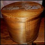 Hand painted wooden bucket