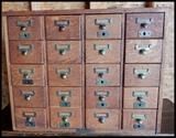 Oak card file