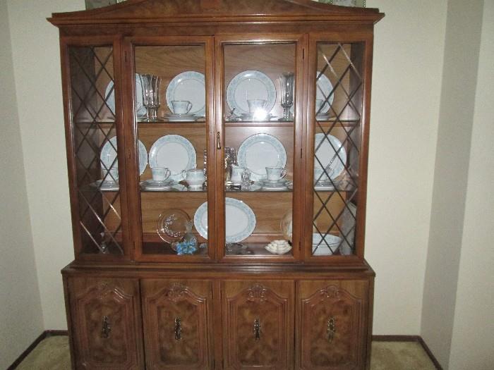 China cabinet measures 60" w x 18" deep x 76" h