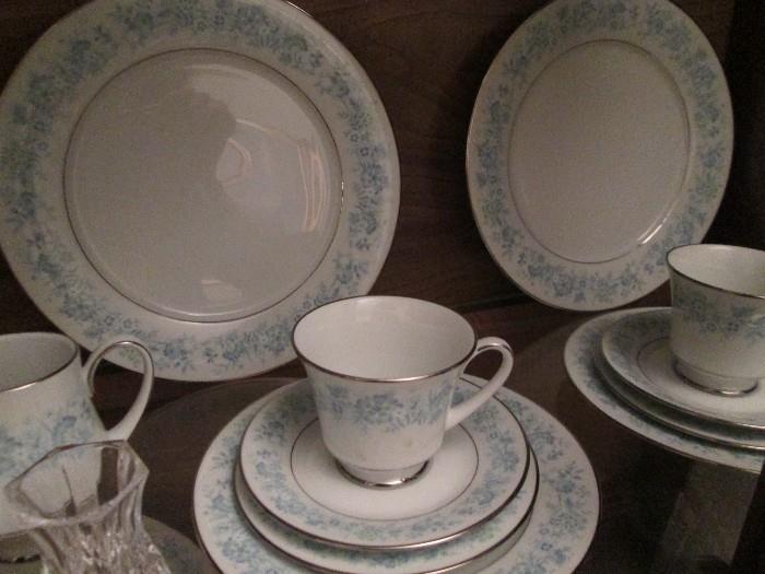 A lovely full set of Noritake dinner dishes for finer dining.