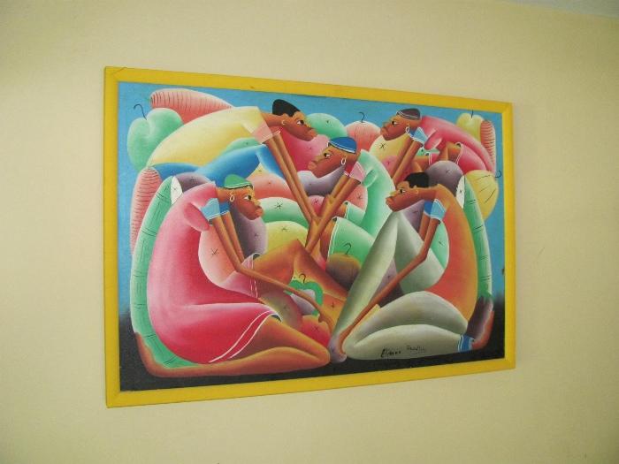 Signed Haitian painting