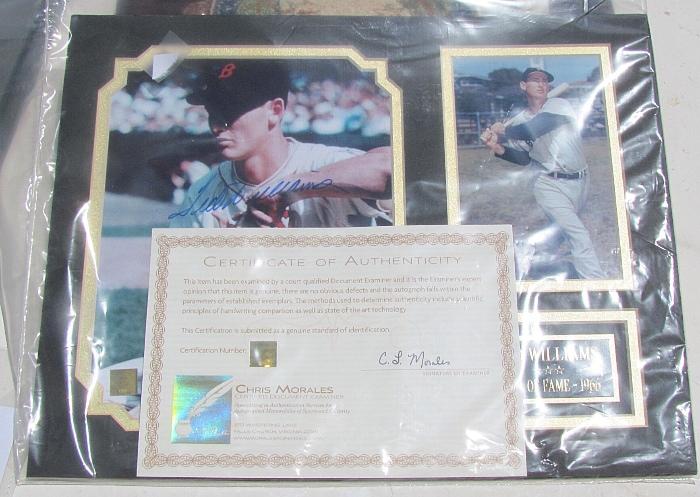 Signed Ted Williams with cert.