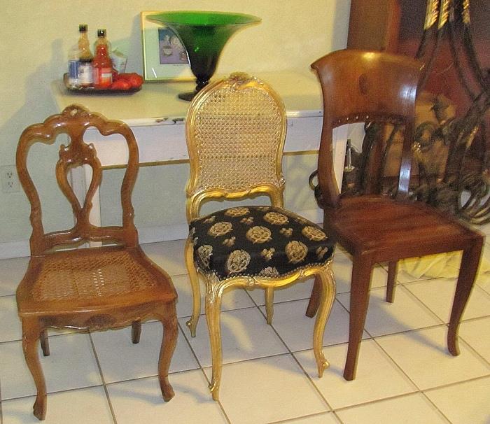 Vintage french and Italian chairs