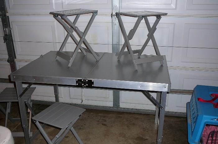 Fold up Camping Table and benches