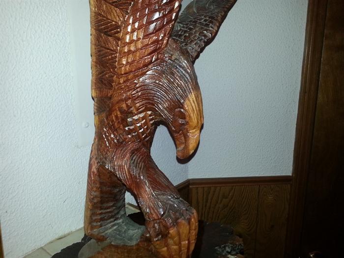 HAND CARVED EAGLE FROM JAMAICA