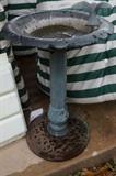 Metal bird bath