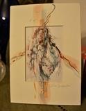Original artwork title "Native American by Carolyn Utigard Thomas from Corpu Christi
