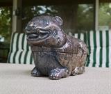 Chinese Export Silver Foo Dog Large Box approx. 1890