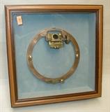 British WWII circular brass azimuth