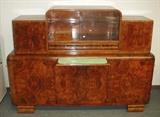 Deco bar with burl walnut veneer