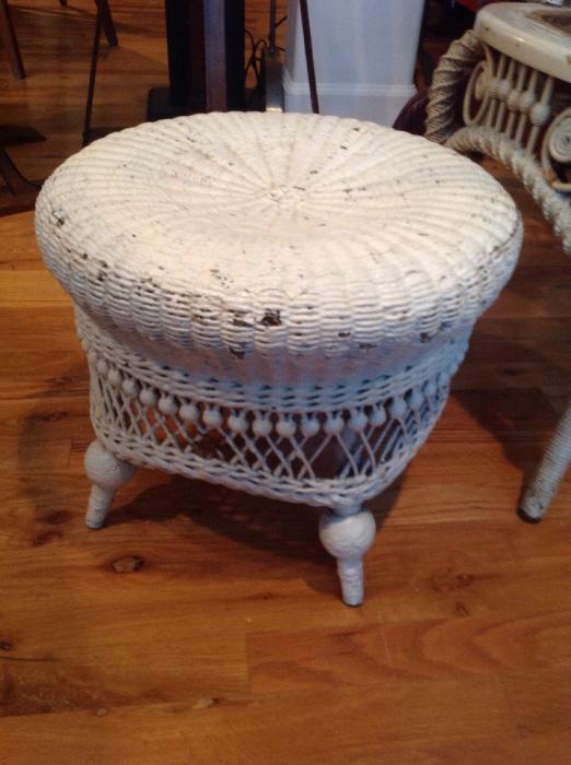 Who knew they made these old wicker stools so sturdy back then