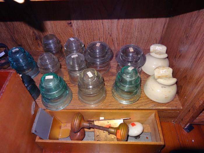 antique telephone glass insulators 