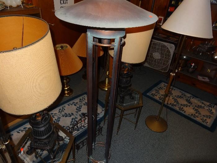 vintage lamps, vintage side tables