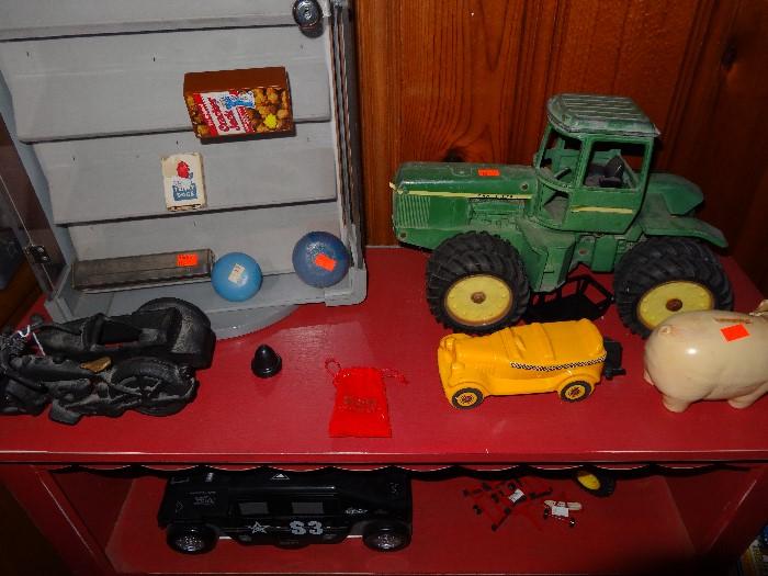 vintage John Deere trucks and toys