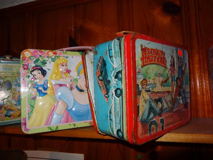 vintage Disney lunch boxes, vintage dukes of hazard