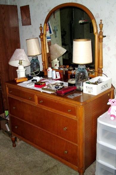 Matching dresser with vanity