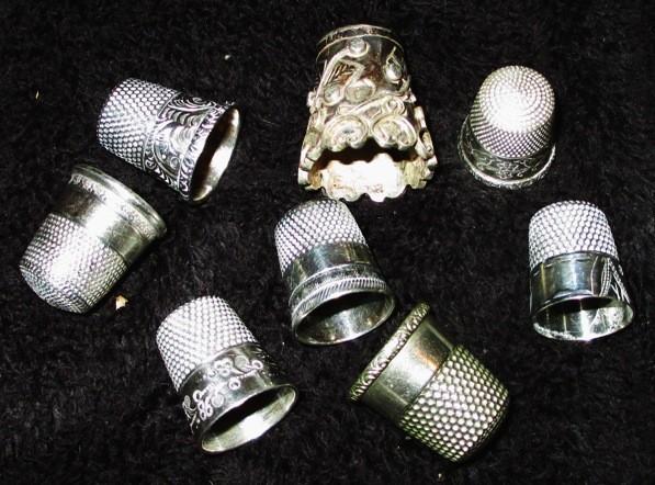 Lovely sterling silver thimbles