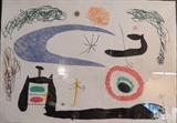 Joan Miro "Dormir Sous La Lune" etched on textured paper -15/75. Dated 1969 Paper size 28 1/2 x 40 1/2 inches
