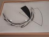 John Pearson "Black & White Abstract" pastel - paper 30 x 36 inches. Dated 1982