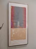 Helen Frankenthaler "Essence Mulberry" 34/46 - woodcut in color 39 x 18 1/2 inches