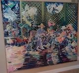 Joseph O'Sickey "Algesa & Gardener" oil on canvas - 72 x 84 inches