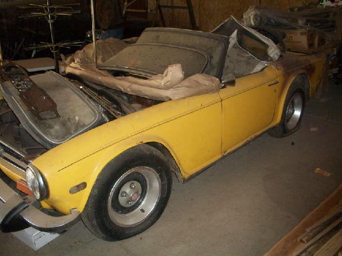 1974 TR-6  Triumph convertible, Runs