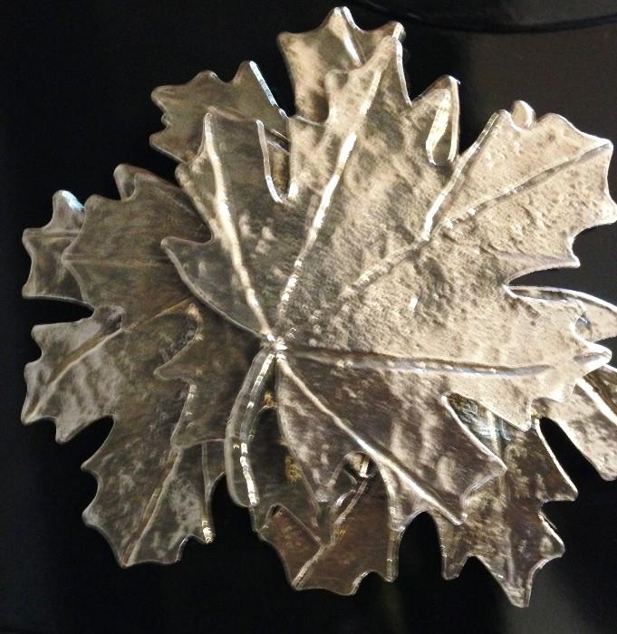 metalic maple leaves