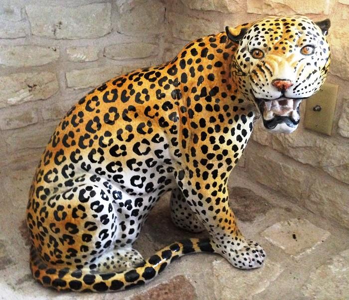 large leopard sculpture